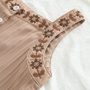 बच्चों की लड़कियों के कपड़े पहने शीर्ष + पैंट 2pcs सूट टॉडलर कढ़ाई फूलों की पोशाक 2025 गर्मियों के बच्चों के कपड़े - Product Image 3