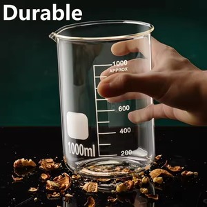 Tasse à mesurer en verre, en borosilicate transparent, avec échelle graduée, résistante à la chaleur, pour laboratoire, cuisine, pâtisserie, 50/100/150/250/500/1000 ml - Product Image 3