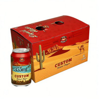 Boîtes en carton personnalisées de haute qualité pour 6 packs de canettes de 12 oz (bière, soda, vodka, vin, jus) – Revêtement réutilisable