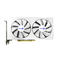 Carte graphique dédiée pour ordinateur de bureau haute performance Canoki RX580 8G GDDR5 blanche à double ventilateur pour port unique