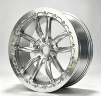 Jantes forgées Y-Spoke en aluminium 6061 T6 usiné, finition argentée, 17, 18, 20 pouces, 6x139.7, 5x127, avec beadlock simulé et véritable pour Wrangler, Silverado, Tank300