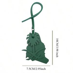 ชุดจี้กระเป๋าเป้สะพายหลังรูปแผนที่ซาอุดีอาระเบียและต้นปาล์ม ทำจากหนัง PU หลากสี พร้อมพวงกุญแจน้ำหอม ของตกแต่งกระเป๋าสะพายไหล่สำหรับผู้หญิง - Product Image 4