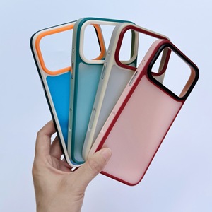 Coque de téléphone de luxe à trois couleurs contrastées et rainurée pour iPhone 17 16 15 Pro Max, avec bordure bicolore et design rainuré contrastant - Product Image 5