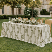 Nappe ronde en polyester à motif floral personnalisé, faible MOQ, vente en gros, pour événements de mariage, banquets, locations de fêtes