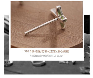 Caliente nueva moda 925 plata esterlina Cruz Stud pendientes para mujer declaración joyería para compromiso boda fiesta - Product Image 5