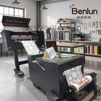 Printer Inkjet XP600 Benlun DTF-300 Terlaris untuk Kulit dan Flex, Penggoyang Bubuk A3 30cm, Tinta DTF Otomatis, Garansi 1 Tahun
