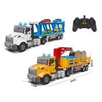 Jouets de voiture télécommandés DWI 2.4G, camions à benne basculante réalistes, camions de construction, modèle de tracteur avec lumière