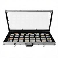 Boîte de rangement rigide en aluminium transparente et résistante à l'usure avec doublure floquée pour cartes à collectionner, présentation et protection