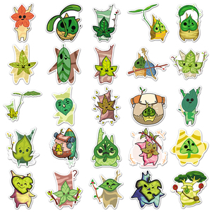 50pcs usine Outlet Elfin dessin animé vinyle PVC autocollant impression la légende de <span class=keywords><strong>Zelda</strong></span> Korok jeu autocollants - Product Image 4