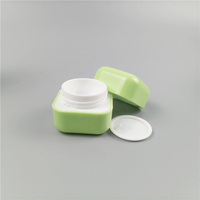 Pots en plastique carrés à double paroi rose, blanc et bleu pour crème 5g 20g 30g 50g 100g