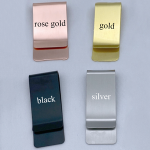 Portefeuille pour homme tendance en stock, haute qualité, fibre de carbone, voyage, profil bas, pince à billets, blanc, or rose, argent - Product Image 1