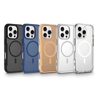 Coque de protection mate dépolie OEM en PC et TPU, compatible avec le chargement sans fil et antichoc pour iPhone 14 15 16 17 18 Pro Max