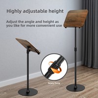 Support de lecture au sol en métal et MDF réglable en hauteur, support de livre relevable, grande étagère de bureau, support de dessin, support pour tablette PC