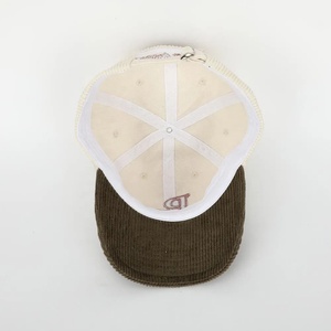 Gorra de Béisbol/Golf Personalizada, Moderna, Impermeable, con Logotipo Bordado, Unisex, de Pana Beige, 6 Paneles, Alta Calidad, OEM - Product Image 6