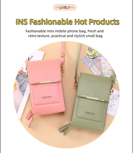 Sac à bandoulière pour femme Crazy Bag, sac à main tendance avec écran tactile, serrure métallique, porte-cartes pour téléphone portable INS pour iPhone Oppo - Product Image 5