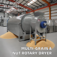 Sécheuse à tambour rotatif automatique à chauffage à l'huile avec composants de base à engrenages, capacité de 90 kg pour le séchage des noix, des céréales, des haricots, du riz, du maïs