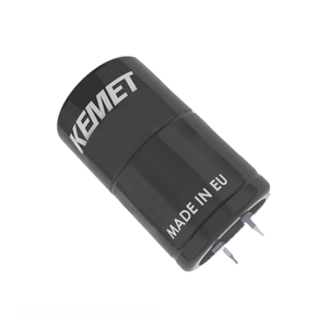 Condensateur à montage traversant en aluminium 430uF 20% 450V SNAP TH, canal fabricant ALA8DE431DD450 - Product Image 1