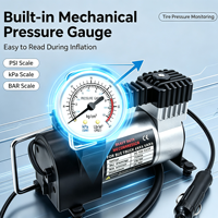 12V Portable Single Cylinder Digital Tire Inflator 100PSI Onboard Air Pump Air Compressor for Car Motorcycle Bike Scooter