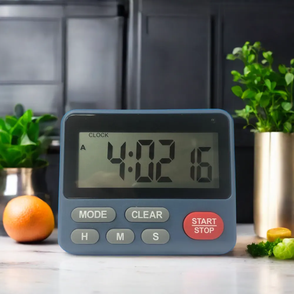 LED ışık büyük LCD ekran dijital saat plastik tasarım ile 24H çevre dostu mutfak zamanlayıcı