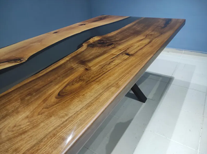 Estilo Resina epoxi Río <span class=keywords><strong>Mesa</strong></span> sólida Muebles de sala de estar Café Escritorio Cena <span class=keywords><strong>Mesa</strong></span> de Río - Product Image 4