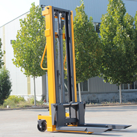 Chariot élévateur à palettes électrique portable, chariot élévateur manuel 1000 kg, chariot élévateur autoportant tout-terrain 2 tonnes, chariot élévateur électrique 4 mètres