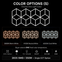 Plafonnier LED linéaire géométrique à 4 cubes, modulaire et connectable, pour garage, atelier et atelier de detailing automobile
