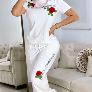 Ropa de Marca para Mujer, Nueva Colección Otoño Invierno, Conjunto de Pantalones Casuales Estampados, Conjunto de 2 Piezas con Patrón Sólido, Moderno y Elegante - Product Image 2