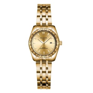 Juego de Relojes de Pareja de Acero Inoxidable Clásicos con Logotipo Personalizado al por Mayor, Esfera Negra con Números Romanos - Product Image 3