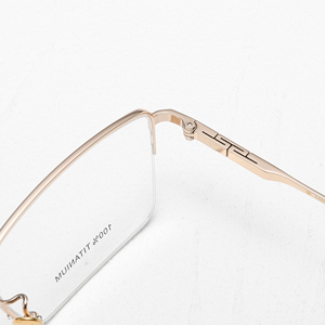 Titanium Rectangle Anti-blue Light <b>Eyeglasses</b> Full Rim Unisex Lightweight Vision Correction <b>Frames</b> Solid Color Adult Daily Wear - Product Image 4