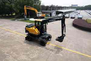 HW80G 8Ton Hyundai Wheel Excavator with Top Brand Engine and CE/EPA <b>Certification</b> for Sale - Product Image 2