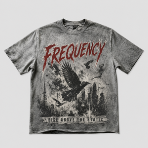 ODM Custom Vintage Wash T-shirt 300GSM Heavyweight Cotton Oversized Boxy Cropped Printed Graphic Tee Men T Shirt - Product Image 1