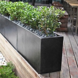 Jardinières rectangulaires <span class=keywords><strong>en</strong></span> aluminium enduit de poudre, durables, imperméables et portables, pour plantes et <span class=keywords><strong>fleurs</strong></span> de jardin, vente <span class=keywords><strong>en</strong></span> gros - Product Image 4