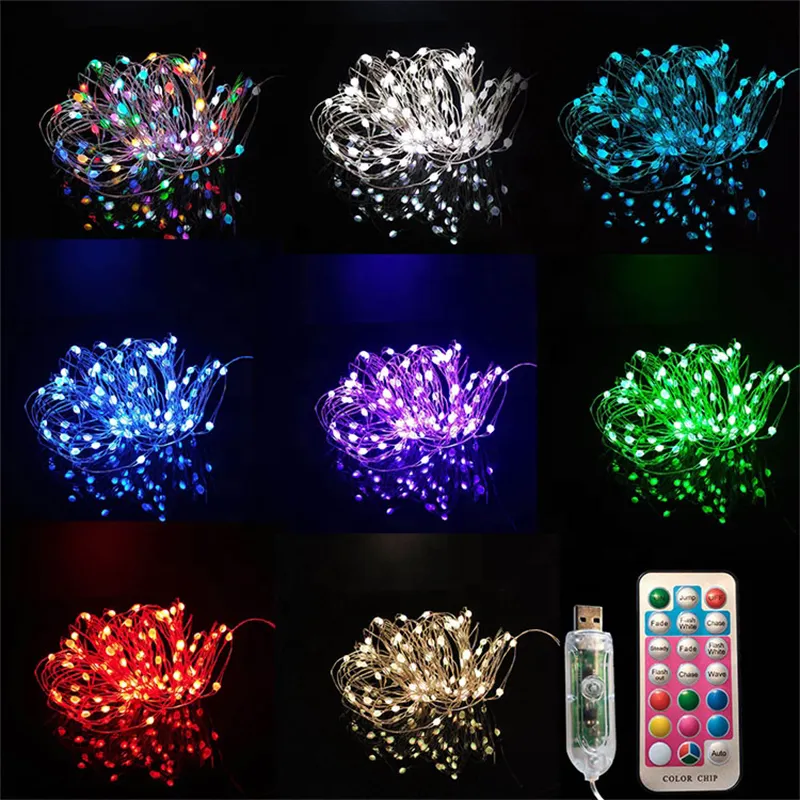 Newish USB Waterproof Remote Control Flexible Big Bulb LED String Copper Wire Fairy Lights For Christmas