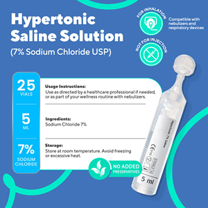 Nhãn hiệu riêng hô hấp hỗ trợ 7% sodium Chloride Hypertonic dung dịch muối cho máy phun sương - Product Image 2