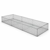 Gabion galvanisé à chaud 4x2x0.3m, mailles 60x80mm, fil 2.0-2.5mm, pour protection des pieds de ponts et des traversées de canaux contre l'érosion, avec revêtement PVC