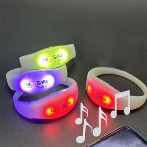 音楽活性化LEDブレスレットハロウィーングローデコレーションパーティー用品卒業とラマダンライトアップリストバンド - Product Image 3