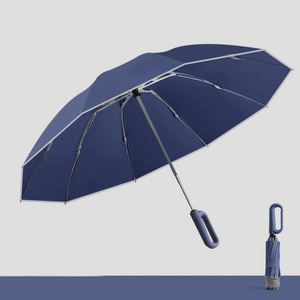 Buckle Reflective Safety Strip Sturdy <b>Windproof</b> Reverse Automatic <b>Umbrella</b> Portable Compact Folding Travel - Product Image 2