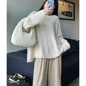 Của phụ nữ giản dị dài tay áo Mohair dệt kim áo len trùm đầu lỏng phù hợp với New phiên bản Hàn Quốc cho mùa xuân mùa thu khí nhẹ nhàng hàng đầu - Product Image 1