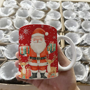 Tazas Personalizadas a Precio de Fábrica, Tazas Navideñas Coloridas para Impresión, Taza de Café de Cerámica Blanca de Sublimación de Alta Calidad de 11 oz - Product Image 3