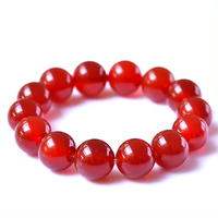 Bracelet en cornaline naturelle de haute qualité MANCHAO, bracelet extensible en pierres précieuses de jade rouge, bracelet porte-bonheur pour femmes, bijoux tendance