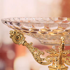 Plato de Frutas de Vidrio Rui Ya, Decoración para Mesa de Centro, Estilo Europeo, Adornos para el Hogar, Diseño Creativo de Alta Gama, Lujo Ligero - Product Image 3