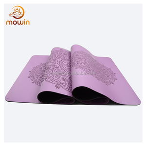 Colchonetas de yoga respetuosas con el medio ambiente, esterilla de yoga <span class=keywords><strong>mate</strong></span>, esterilla de Yoga de goma natural duradera con estampado personalizado de 4mm - Product Image 5