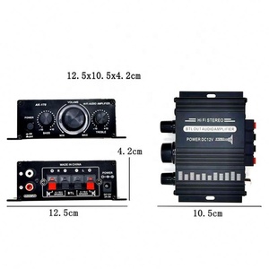 Amplificador HIFI AK-170 AK-270, Canal 2.0, 200W, 12V, 2A, Sonido Estéreo, Bajos y Agudos, para Sistema de Sonido de Cine en Casa - Product Image 6