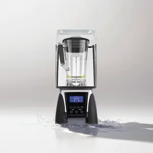 Professional Fresh Smoothie Maker Commercial Use Quite Smoothie Blender Machine With Sound Cover