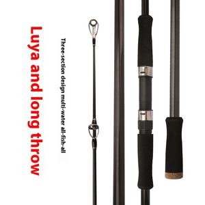 Byloo Canne à leurre de pêche en mer à trois sections en carbone Super dur Canne à lancer relais à longue portée en 3.3 3.6 3.9m Action lente - Product Image 5