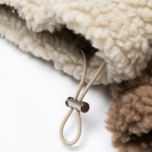Fabricant de vêtements, logo personnalisé, sweat à capuche en polaire d'hiver, fermeture éclair, sherpa, unisexe, veste en polaire sherpa surdimensionnée - Product Image 5