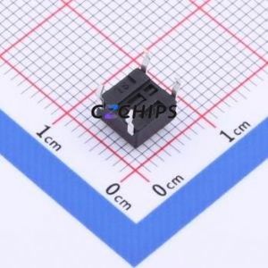 TS-KG02-AB45F Tactile Switch Through hole Component THT-4P,6x6mm Switch Single Pole Single Throw Round Button 2.5N Through Hole - Product Image 2