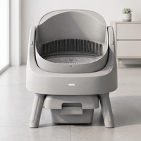 Autoscooper 11 Bac à litière automatique pour chat, style ouvert, en plastique, grande capacité, avec plusieurs capteurs infrarouges, sûr et intelligent