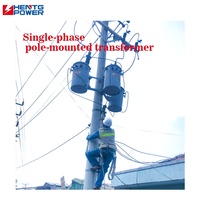 HENTG Power Monophasé 25kVA 15kVA Transformateur immergé dans l'huile Transformateur d'électricité à pas monté sur poteau Tension de sortie 220V