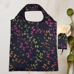 Sac fourre-tout pliable en polyester imperméable avec poignée longue, grande capacité, pour le shopping et le rangement portable, en stock - Product Image 1